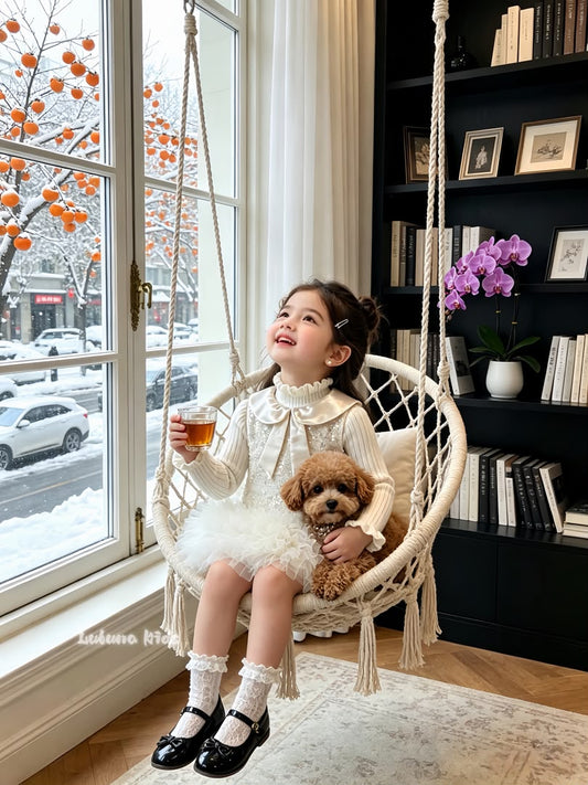 Doll Collar Sequin Puff Dress 娃娃领亮片蓬蓬裙