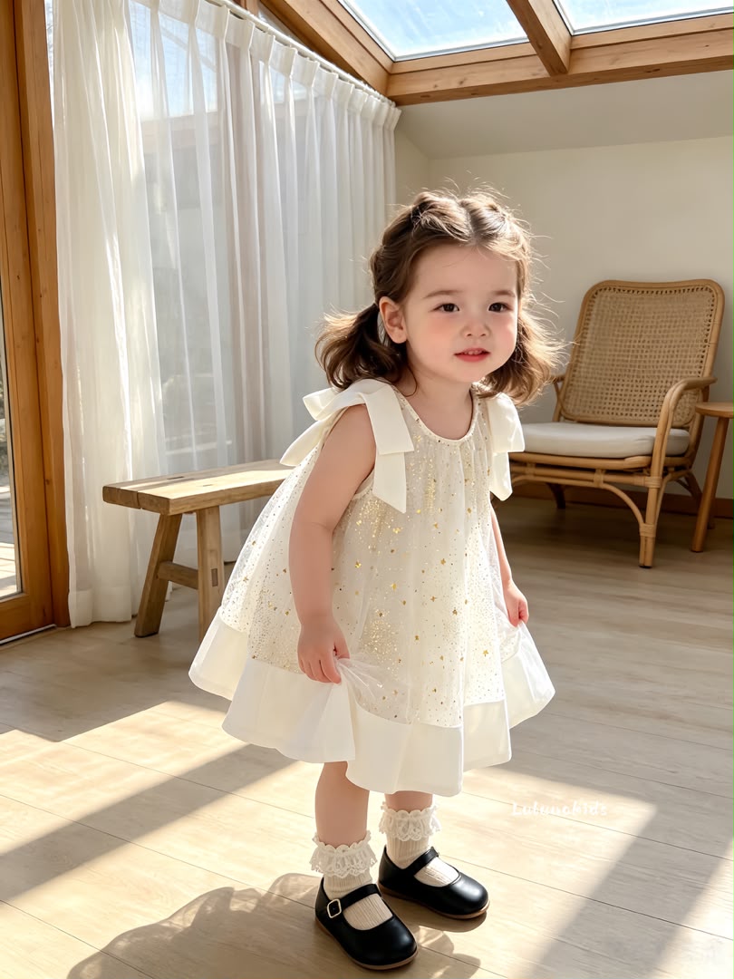 Star Strap Tulle Dress 星星吊带网纱裙