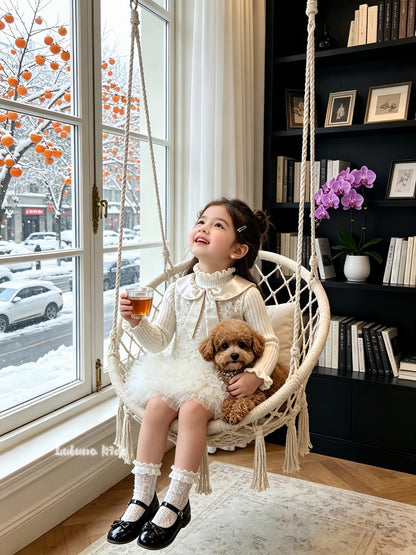 Doll Collar Sequin Puff Dress 娃娃领亮片蓬蓬裙