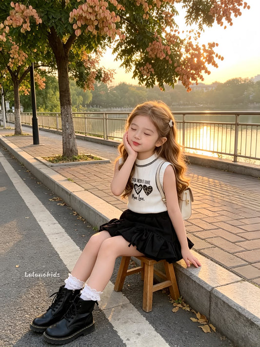 Heart Knit Set 爱心针织套装裙