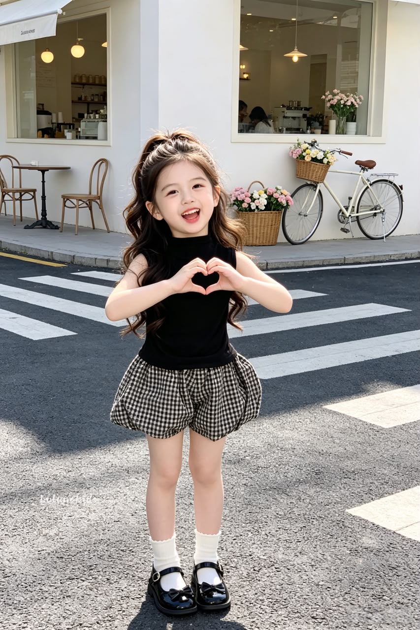 Plaid Bud Pants Set 格纹花苞裤套装