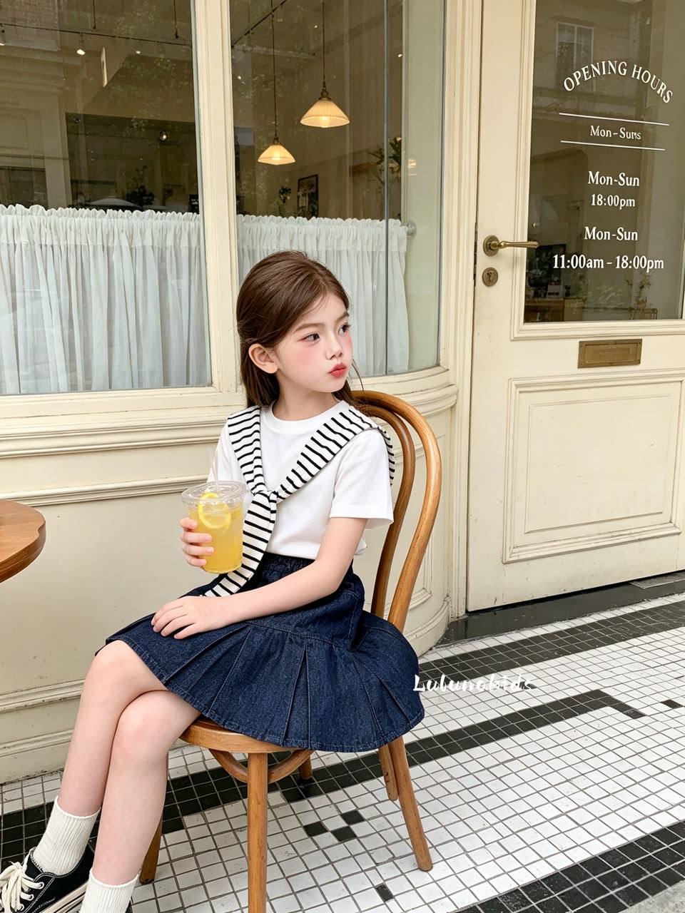 Navy Casual Skirt Set 海军风休闲套装裙