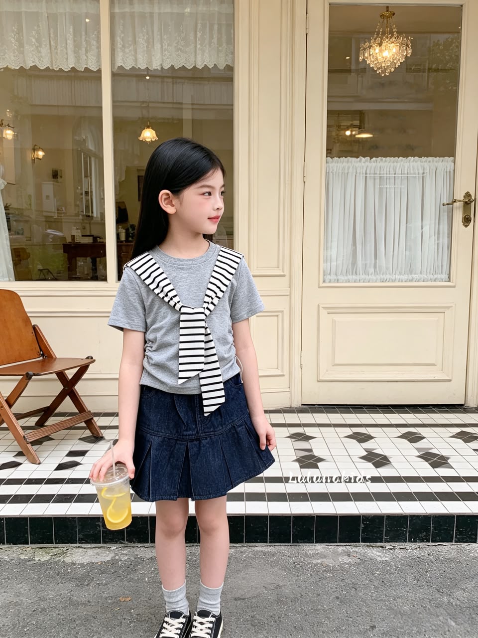 Navy Casual Skirt Set 海军风休闲套装裙