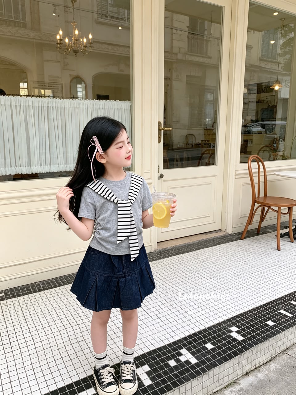 Navy Casual Skirt Set 海军风休闲套装裙