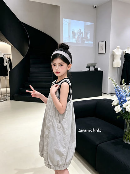 Cream Forest Suspender Dress 奶油米 . 森系背带裙