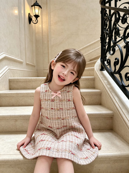 Pink Sleeveless Chanel Dress 粉色无袖小香风连衣裙