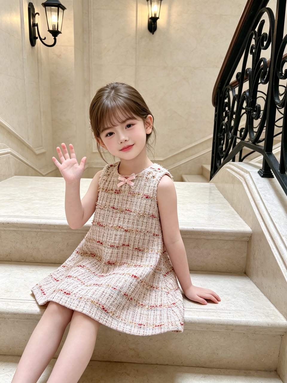 Pink Sleeveless Chanel Dress 粉色无袖小香风连衣裙