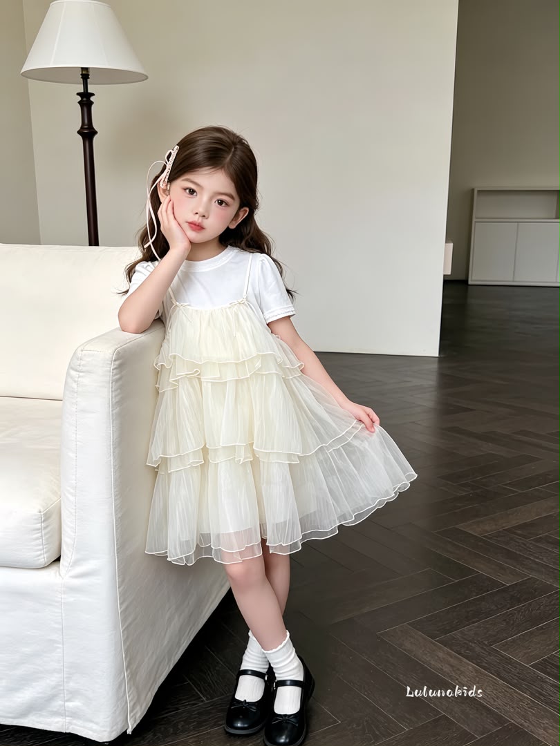 Bow Tulle Two-Piece Set 蝴蝶结纱裙两件套