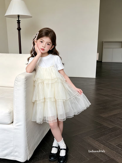 Bow Tulle Two-Piece Set 蝴蝶结纱裙两件套