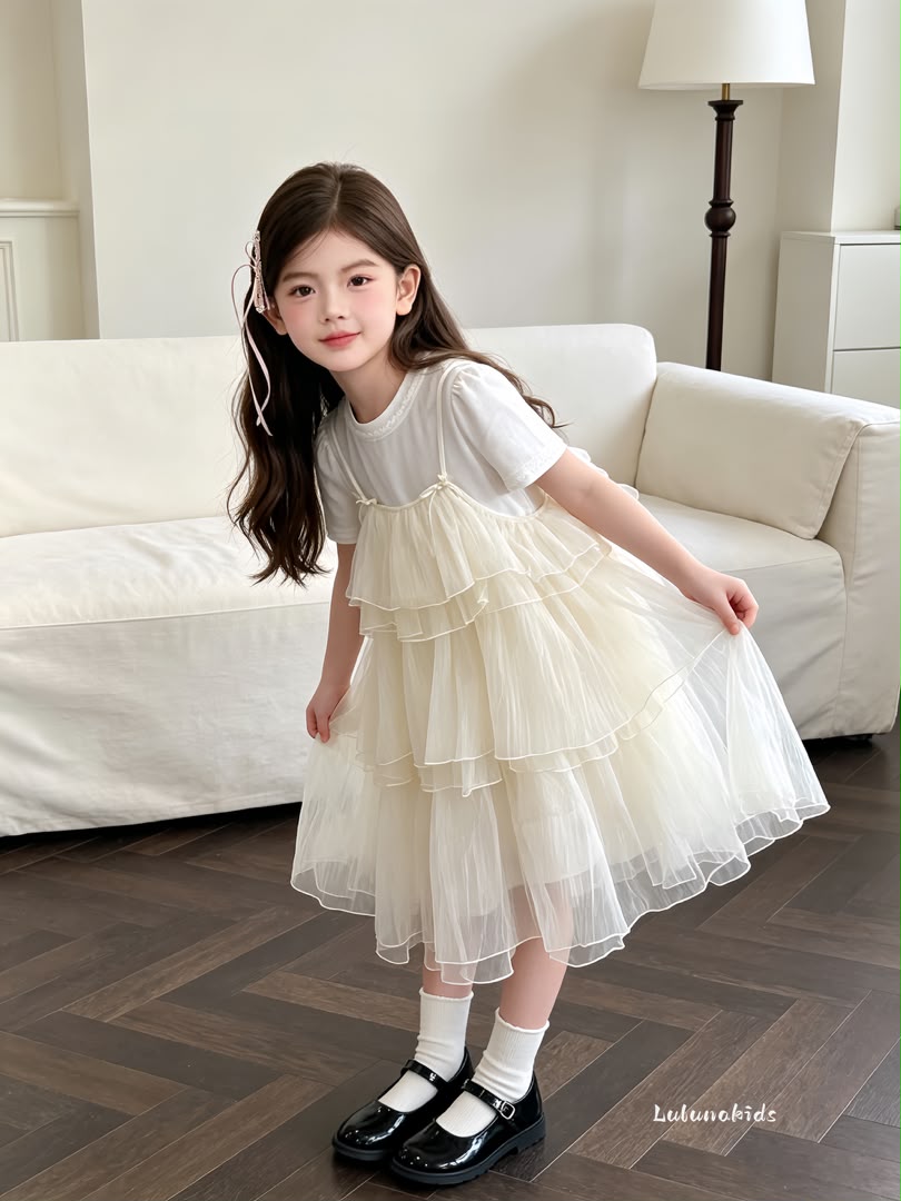 Bow Tulle Two-Piece Set 蝴蝶结纱裙两件套