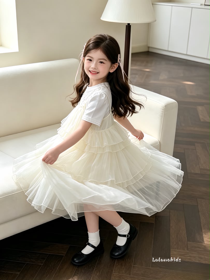 Bow Tulle Two-Piece Set 蝴蝶结纱裙两件套