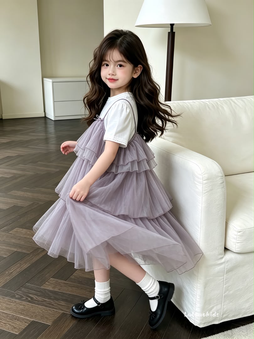 Bow Tulle Two-Piece Set 蝴蝶结纱裙两件套