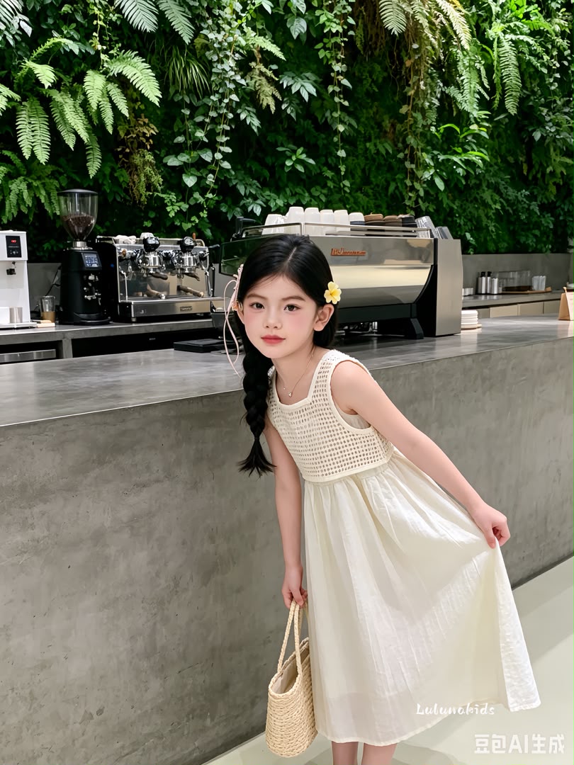 Summer Fresh Mesh Splice Dress 夏日清新网格拼接裙