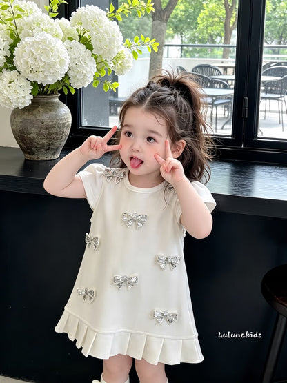 Silver Bow Dress 银蝴蝶结连衣裙