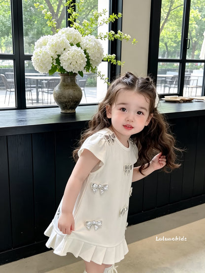 Silver Bow Dress 银蝴蝶结连衣裙