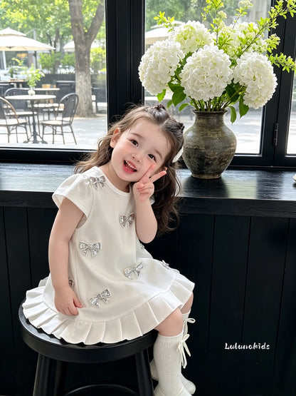 Silver Bow Dress 银蝴蝶结连衣裙