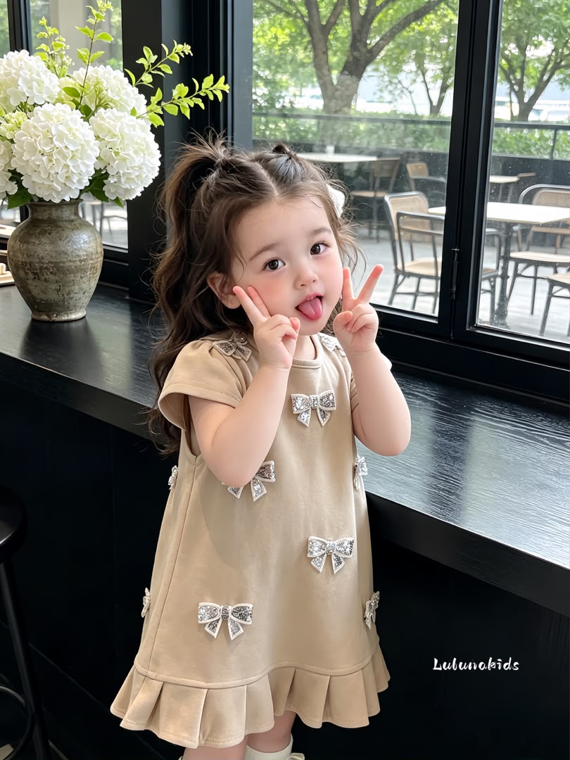 Silver Bow Dress 银蝴蝶结连衣裙