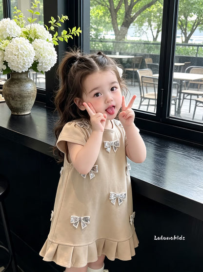 Silver Bow Dress 银蝴蝶结连衣裙
