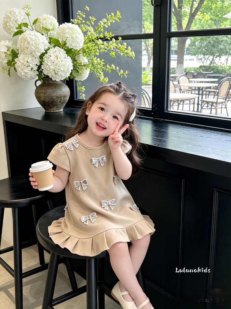 Silver Bow Dress 银蝴蝶结连衣裙