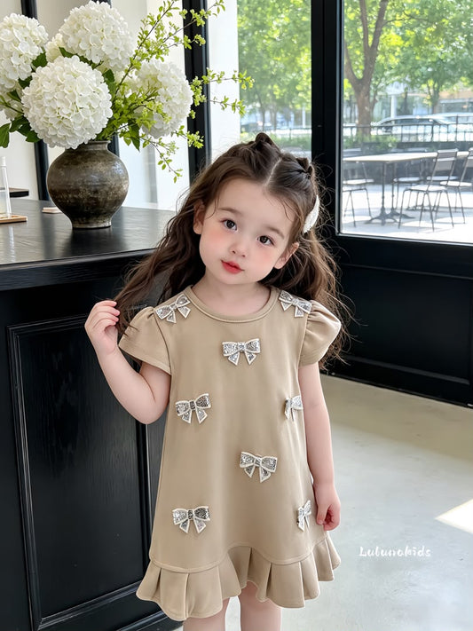 Silver Bow Dress 银蝴蝶结连衣裙