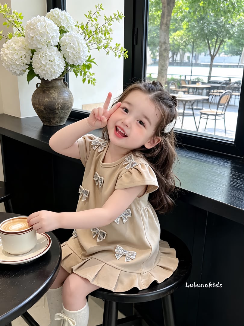 Silver Bow Dress 银蝴蝶结连衣裙