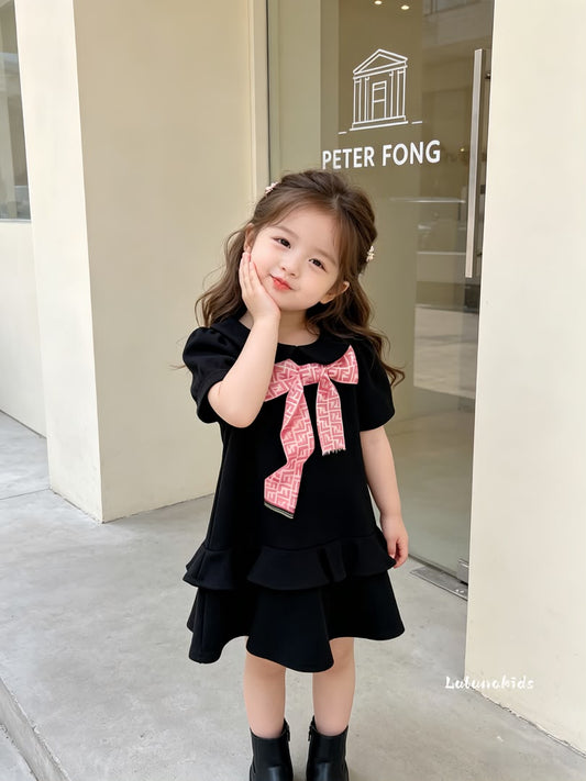 Lapel Bow Dress FENDY翻领蝴蝶结连衣裙