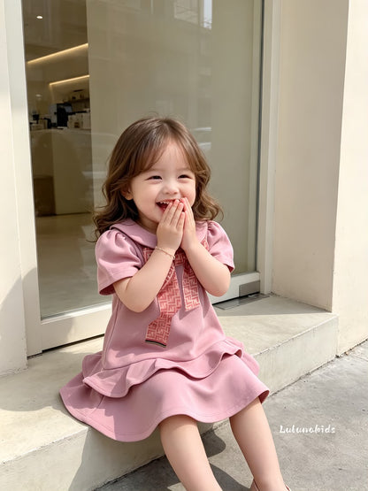 Lapel Bow Dress FENDY翻领蝴蝶结连衣裙
