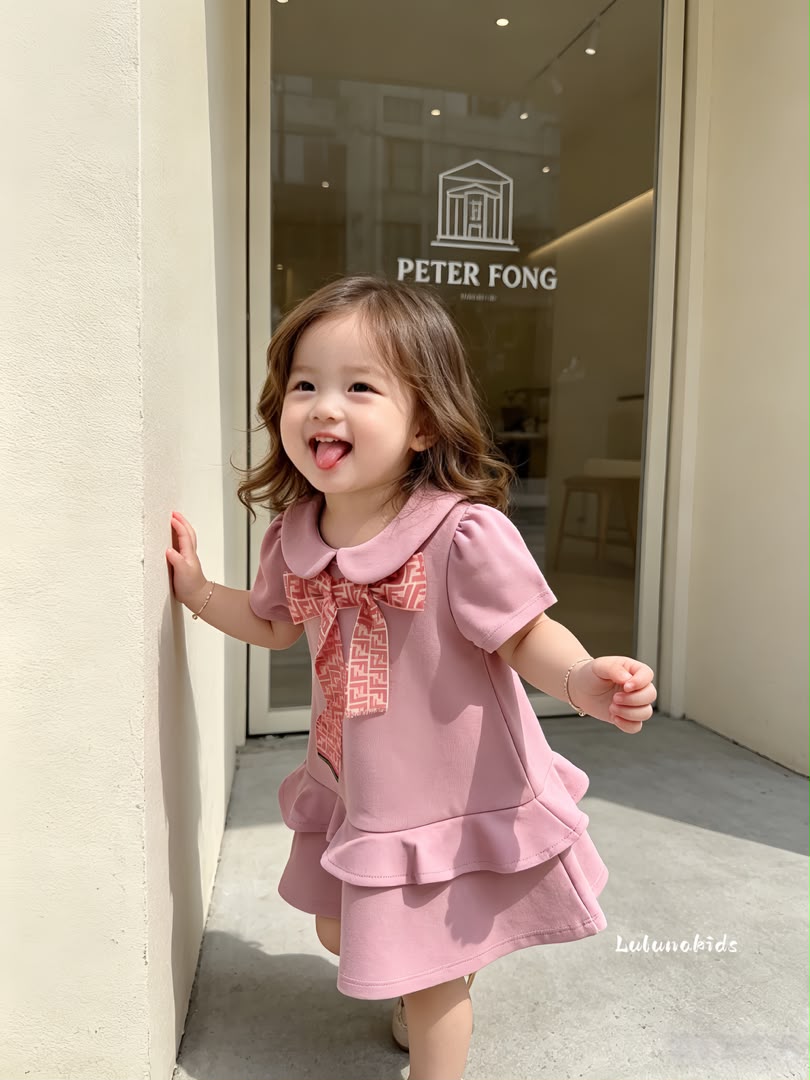 Lapel Bow Dress FENDY翻领蝴蝶结连衣裙