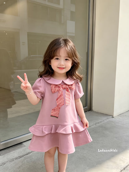 Lapel Bow Dress FENDY翻领蝴蝶结连衣裙