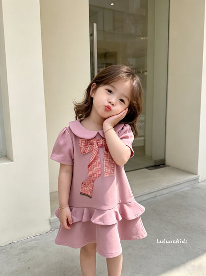 Lapel Bow Dress FENDY翻领蝴蝶结连衣裙