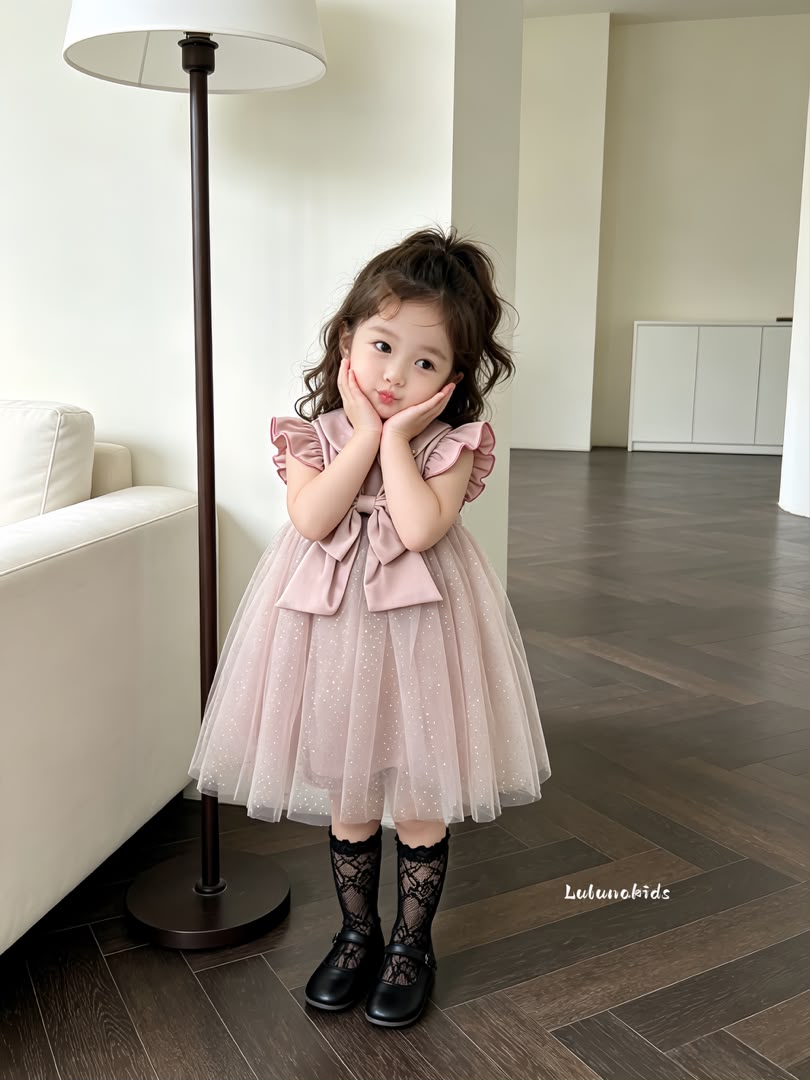 Butterfly Sleeve Tulle Bodysuit Pants 蝴蝶袖网纱包屁裤