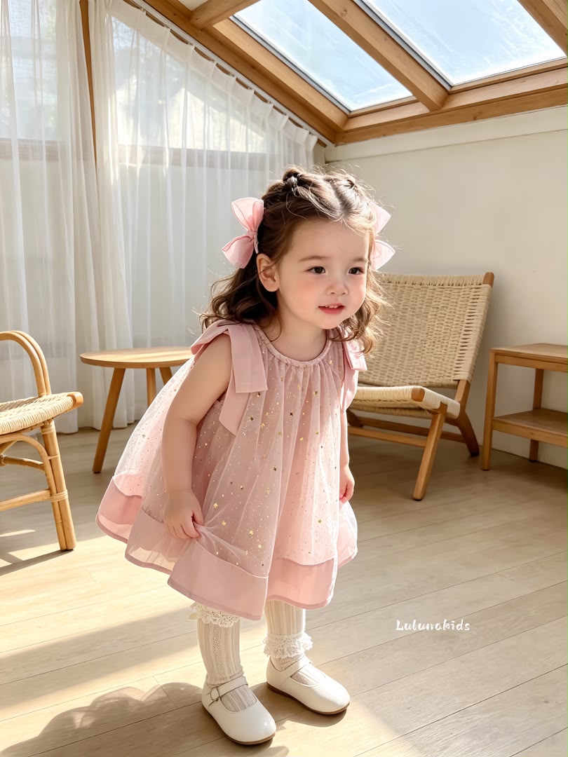 Star Strap Tulle Dress 星星吊带网纱裙