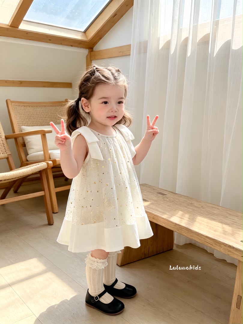 Star Strap Tulle Dress 星星吊带网纱裙