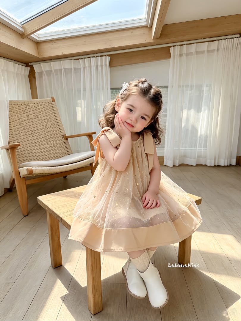 Star Strap Tulle Dress 星星吊带网纱裙