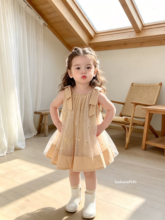 Star Strap Tulle Dress 星星吊带网纱裙