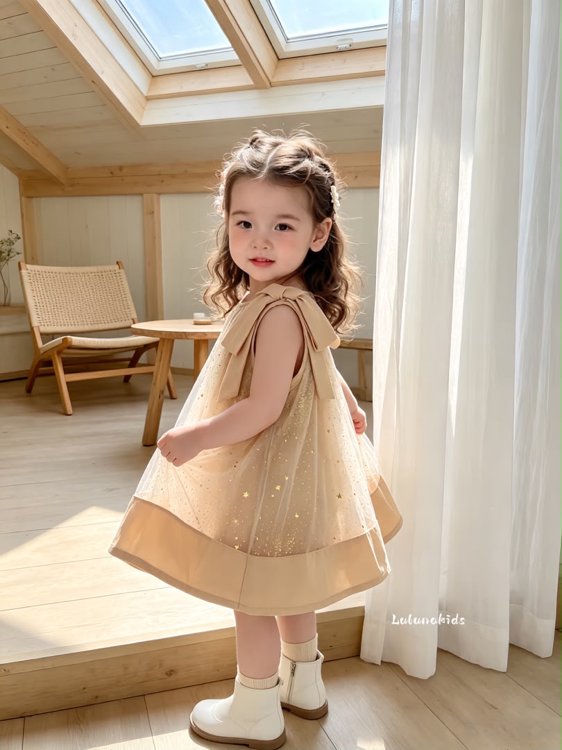 Star Strap Tulle Dress 星星吊带网纱裙