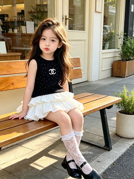 女童香奈套装裙