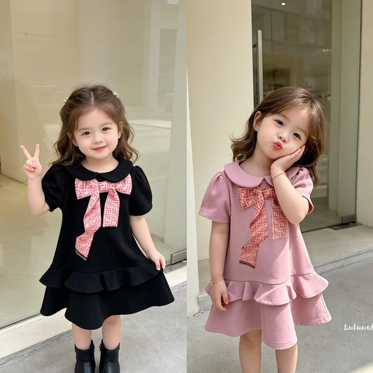 Lapel Bow Dress FENDY翻领蝴蝶结连衣裙