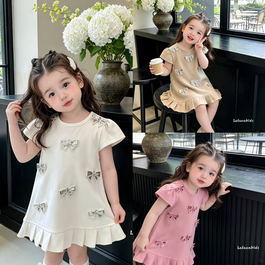 Silver Bow Dress 银蝴蝶结连衣裙